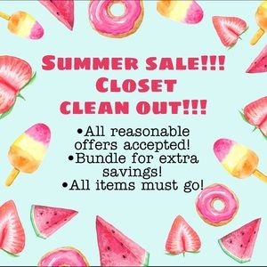 Summer sale! Closet clean out!